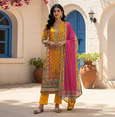 Digital Khaddar 3 Piece Unstitched Suit – Modern Winter Fashion for Women 🌿